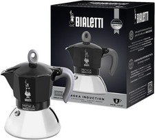 Bialetti Neu Moka Induktion Kaffeemaschine, 2 Tassen, 90 2 Tazze, schwarz 