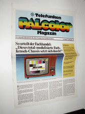 Vintage Telefunken PALcolor Magazin Prospekt Frühjahr 1976
