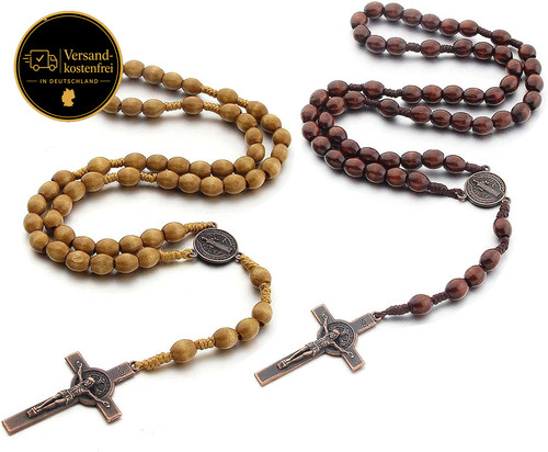 Rosenkranzketten holz kreuz - rosenkranzketten,