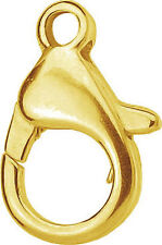 1 Stück Karabiner, Schmuckkarabiner, Kettenverschluss 9 mm -333 Gelbgold