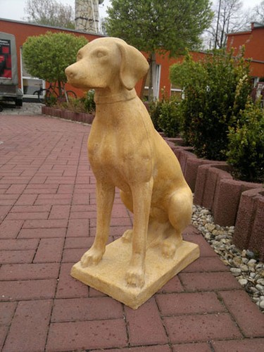 Steinfigur jagdhund 70 - 70, cm