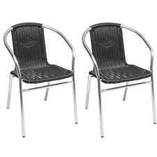 2 Sück Aluminium / Polyrattan