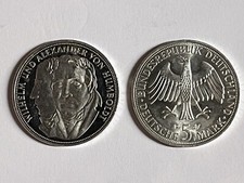 5 DM ALEXANDER UND WILHELM VON HUMBOLDT 625 SILBER 1967F DEUTSCHLAND VZ-ST 68667