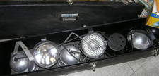 7 Stück Scheinwerfer PAR-56 230V/300W mit Leichtmittel Case Farbfilter-Halter