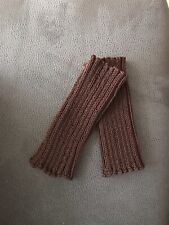 Bein/Stiefelstulpen, braun, gestrickt 