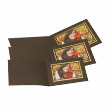 8" x 6" Fotokarton Ansicht Querformat Ordner 10x = Erinnerung braun + Goldrand