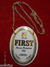Ritter First Pils Dortmund Zapfhahnschild P41