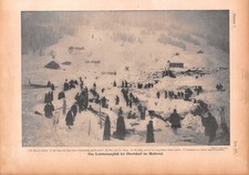 Lawinen Unglück bei Oberstdorf im Walsertal - 1907 - Katastrophe ~21x29cm