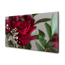 CANVAS Leinwandbilder XXL Wandbilder Kunstdruck Rote Rosen Größe 40x30-120x80