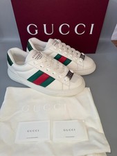 Sneaker Gucci Ace 42 EU 8 UK NEU AUTHENTISCH MIT Karton und Etiketten Logo Monog