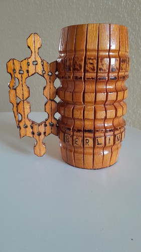 Krug mit griff holz ddr - mit, berlin