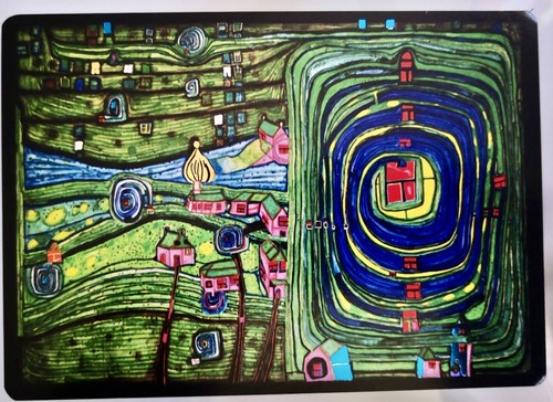 Postkarte hundertwasser - postkarte,