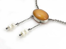 JUGENDSTIL BERNSTEIN SILBER