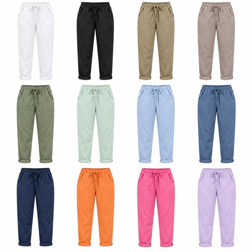 Damen leinenlook hose italy - damen,