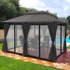 Led pavillon 3x4m garten - pavillon,