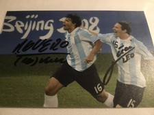 Autogramm  Lionel Messi + Sergio Aguero aus alter Sammlung