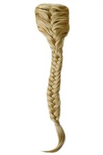 Haarteil geflochtener Zopf Pferdeschwanz sehr lang Kämme Rapunzel Hellblond
