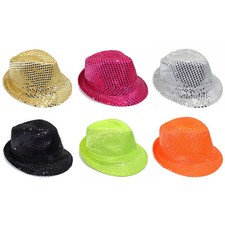 FEDORA PAILLETTEN HUT mit LED