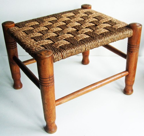 Vintage hocker buchenholz - hocker,