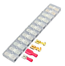 2 Stk 12 fach Flachstecker Leiste 6,3 Kabelschuh Verbinder Verteiler Oldtimer