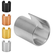 1 schicke Edelstahl Ohrklemme Ohrclip silber schwarz gold roségold Ohrmanschette