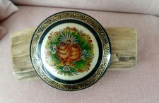 Lackmalerei Blumen ? HAARSPANGE Treibholz HOLZ Handarbeit UNIKAT Mehrfarbig 5V