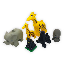 Lego Duplo Tiere Zoo Afrika Elefant Giraffe Puma Robbe Nilpferd Wildtier Spiel