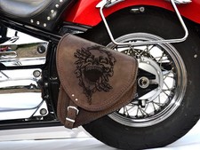 Brown Leather Swingarm Skull