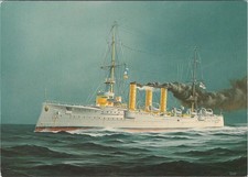 Künstler AK Postkarte G. Todt Kreuzer Emden deutsche kaiserliche Marine