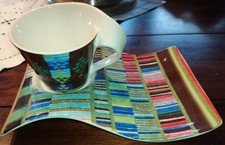 Villeroy Boch New Wave Bunt Kaffeetasse mit unterteller  nachlass