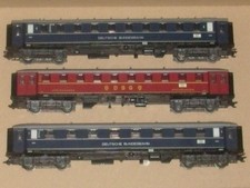 märklin 3 f-zug personenwagen aus 29857 1kl. 2.kl und speisewagen