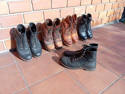 Red wing shoes - wing, iron