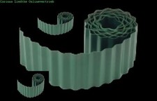 3x   Meister Rasenkante grün 9 m Höhe 20 cm Rasen Kante Kunststoff