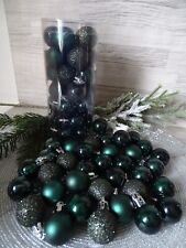 35 kleine Weihnachtskugeln--grün--Glitter--Baumschmuck--Mini Kugeln-ca. 2,5 cm *