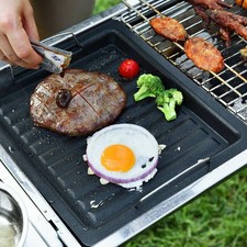 Gusseisen Bratpfanne eckig Gusspfanne Eisen Steak Pfanne Grillpfanne 25*30cm
