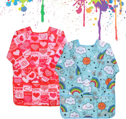 Malkittel kinder 2stk - malkittel,