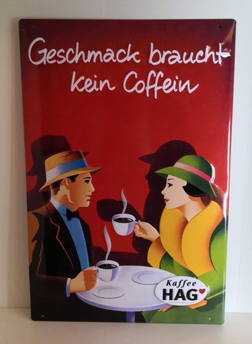 Kaffee hag blechschild - hag,