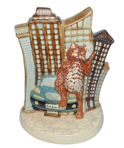 Burslem pottery cat - cat, fat