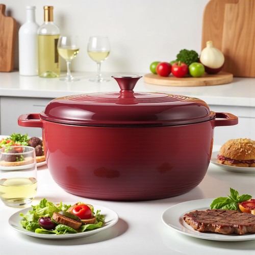 Emailliert gusseisen topf 28cm - emailliert,