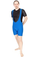 Herren Radhose mit Sitzpolster Träger Rücken Radlerhose stretch glänzende Farbe