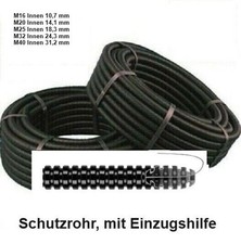 Wellrohr mit Zugdraht Leerrohr