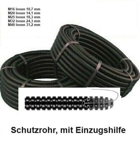 Wellrohr mit zugdraht leerrohr - mit,