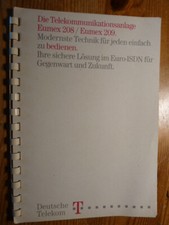 Bedienungsanleitung Handbuch für ISDN-Telefonanlage Eumex 208 / 209 von Telekom