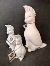 Kakadu 3er Set Figuren Keramik