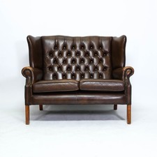 Chesterfield Sofa Couch 2 - Sitzer Ledersofa englisch Vintage Retro Antik Top!