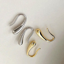 Ohrringe Wassertropfen Sterlingsilber 925 Frauen Damen silber / gold