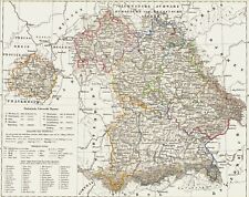 Landkarte Königreich BAYERN und Bayrische Pfalz 1844