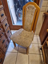 1 /5  STUHL KÜCHENSTUHL ESSZIMMERSTUHL Eiche rustikal hell gepolstert Landhaus