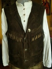 Old Style Cowboy Leder Weste