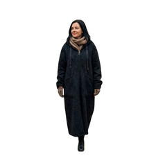 Damen Angora Mantel Flauschig